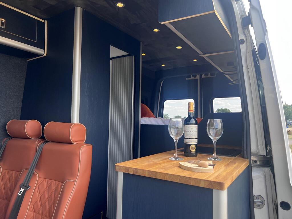 a46bfb20ba8b44b3bd27bec7b6b6f376 Interior of Reborn Campers Crafter conversion